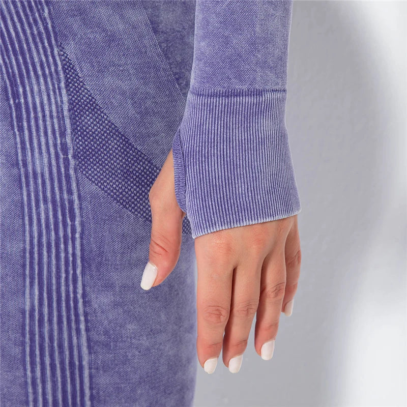 Nahtloses Gym-Set mit Cropped Top & Push-Up Leggings – Perfekt für dein Workout