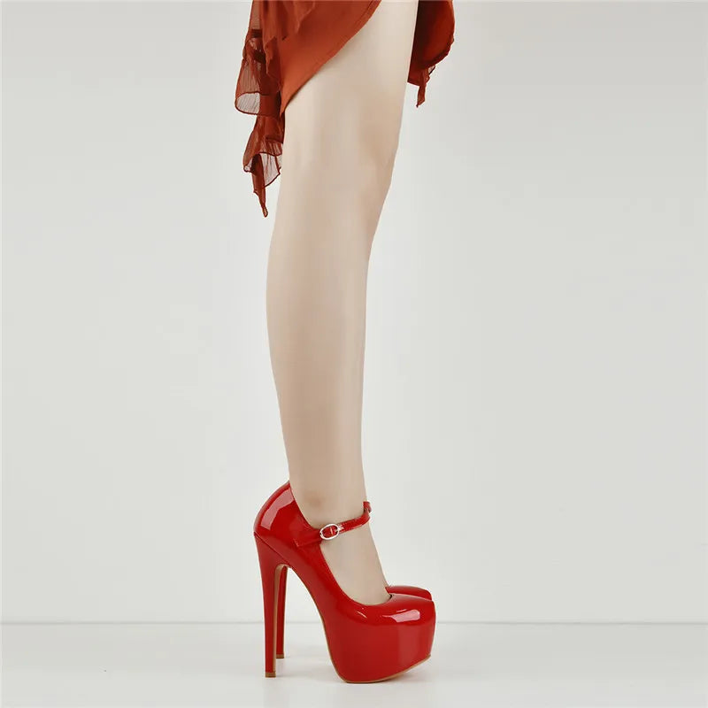 Mary Jane Vibes – Plattform-Pumps mit Stiletto & Riemchenschnalle