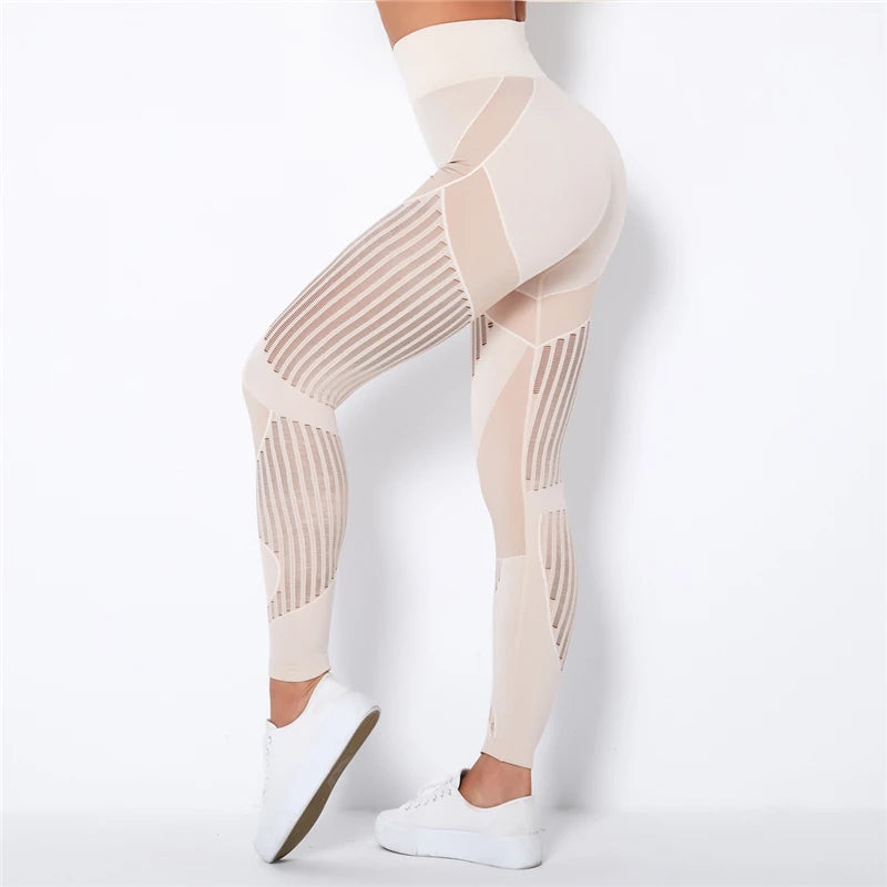 Nahtlose Leggings mit Mesh – High‑Waist Power für dein Workout