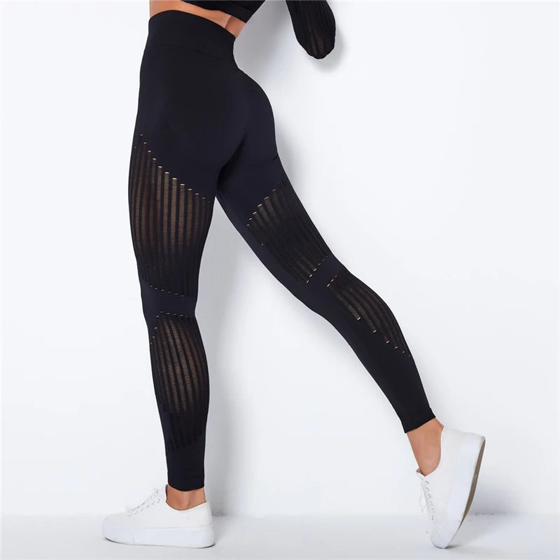 Nahtlose Leggings mit Mesh – High‑Waist Power für dein Workout