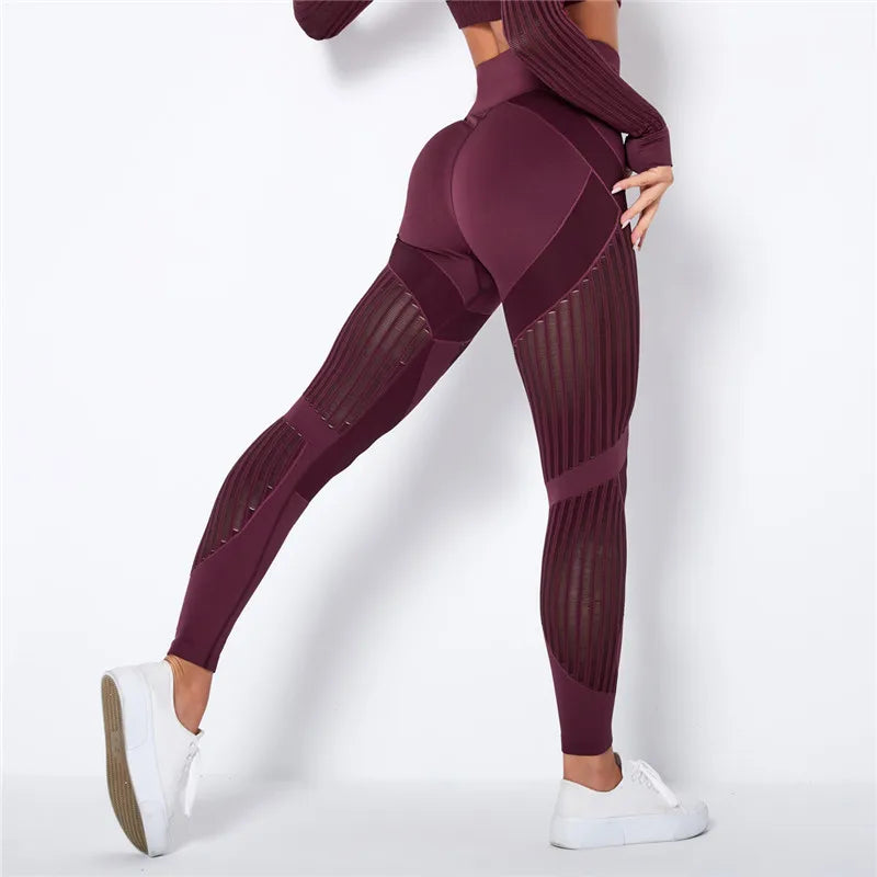 Nahtlose Leggings mit Mesh – High‑Waist Power für dein Workout