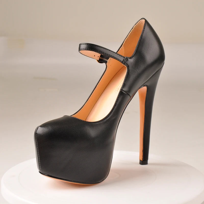 Mary Jane Vibes – Plattform-Pumps mit Stiletto & Riemchenschnalle