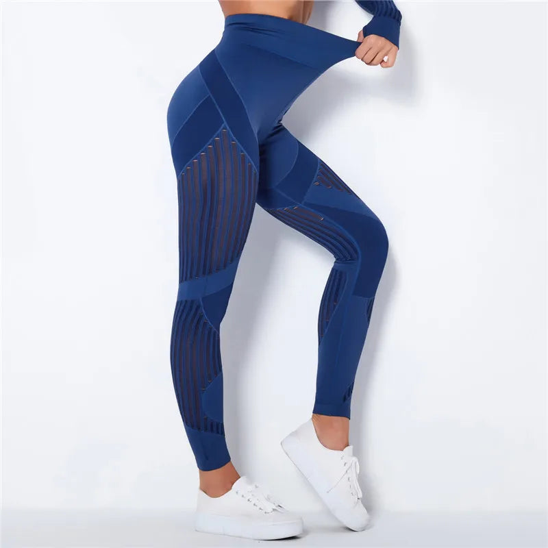 Nahtlose Leggings mit Mesh – High‑Waist Power für dein Workout