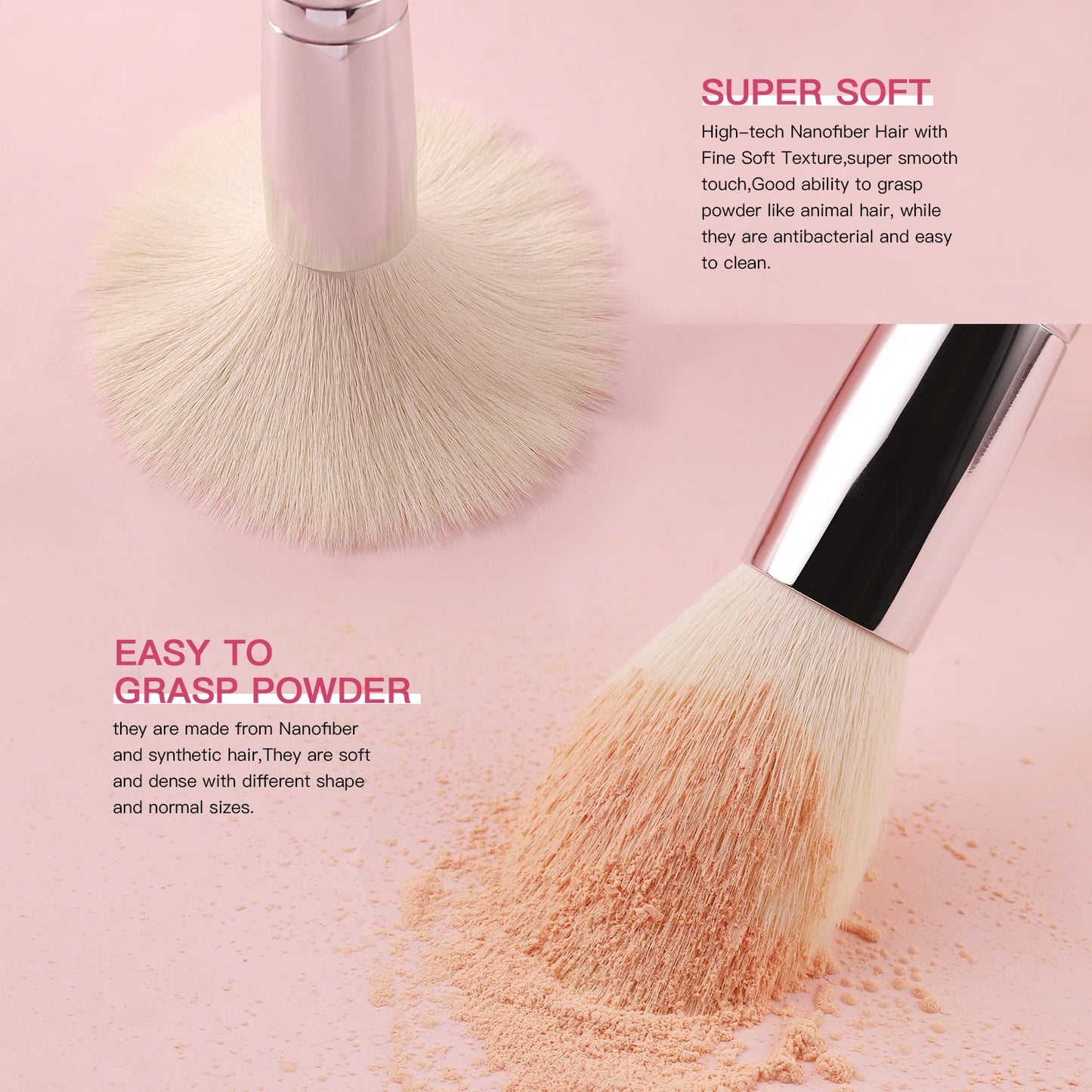 Beili Schwarzes Make-up-Pinsel-Set – Edles Profi-Tool aus Ziegenhaar! ✨