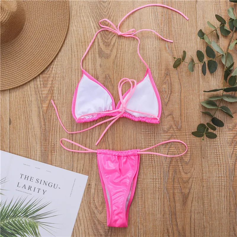 Brazilian Style Leder-Look Monokini – heiß, modern & selbstbewusst