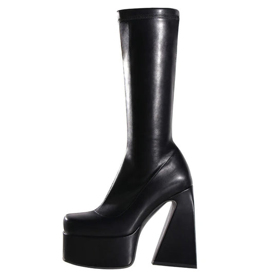 Platform Ankle Boots mit Zipper – Streetstyle trifft Statement