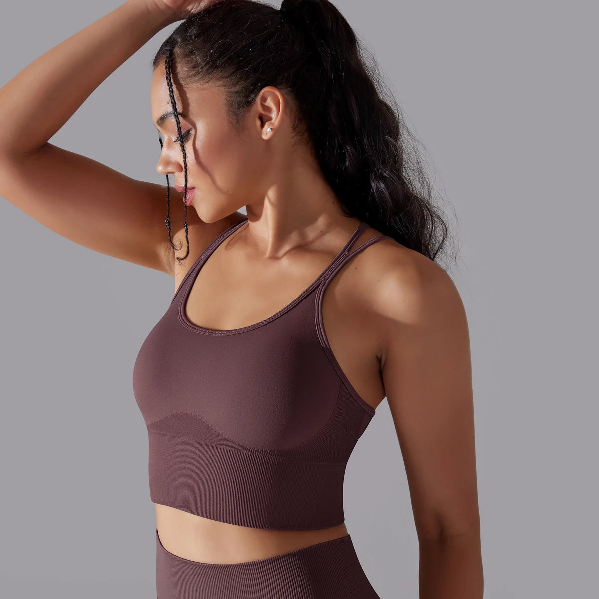Crossover Back Sports Bra – Power. Halt. Style.