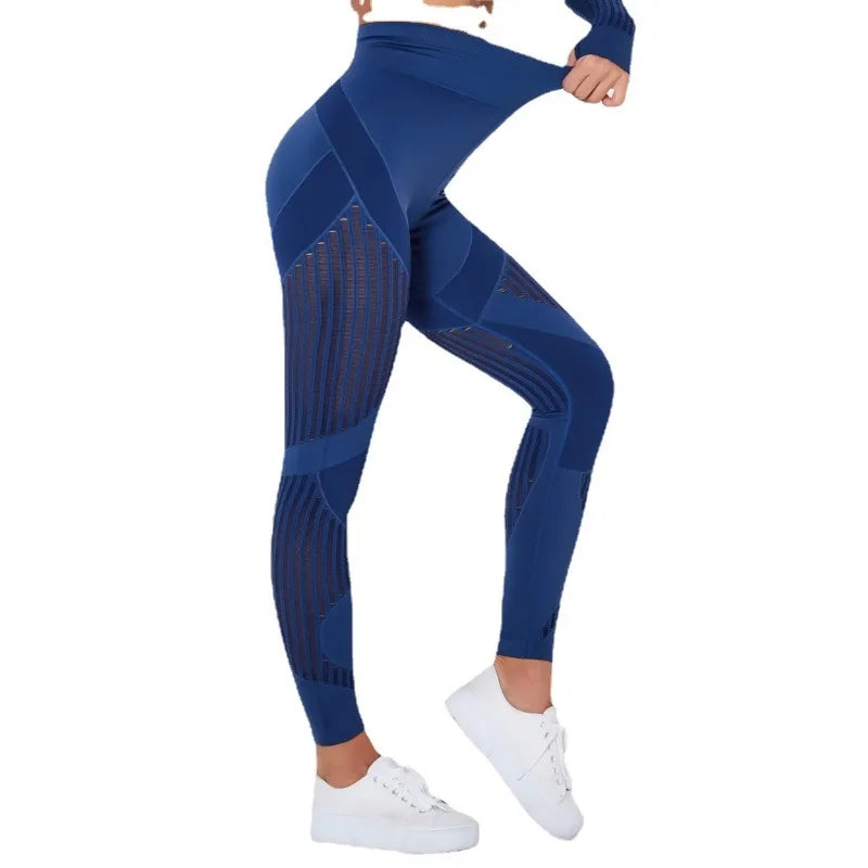 Seamless Knitted High‑Waist Leggings – Quick‑Dry & Hip‑Lifting Power