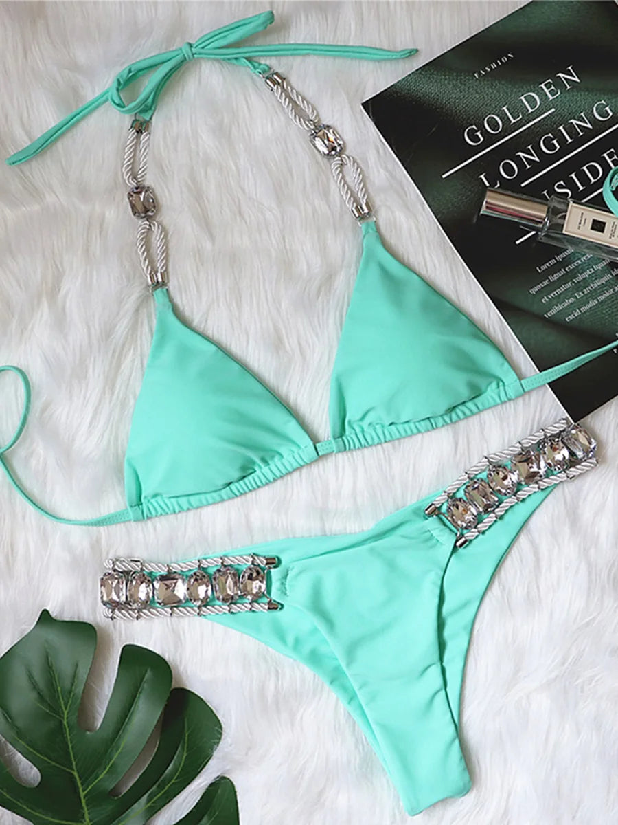 Kristall Bikini-Set – glamourös, sexy & voller Glanz