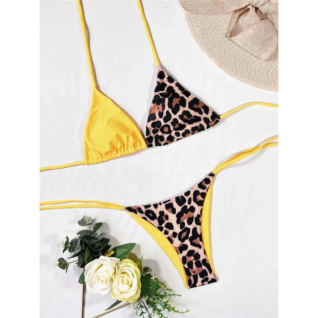 Leopard Satin Bikini-Set – wild, glänzend & ultra feminin