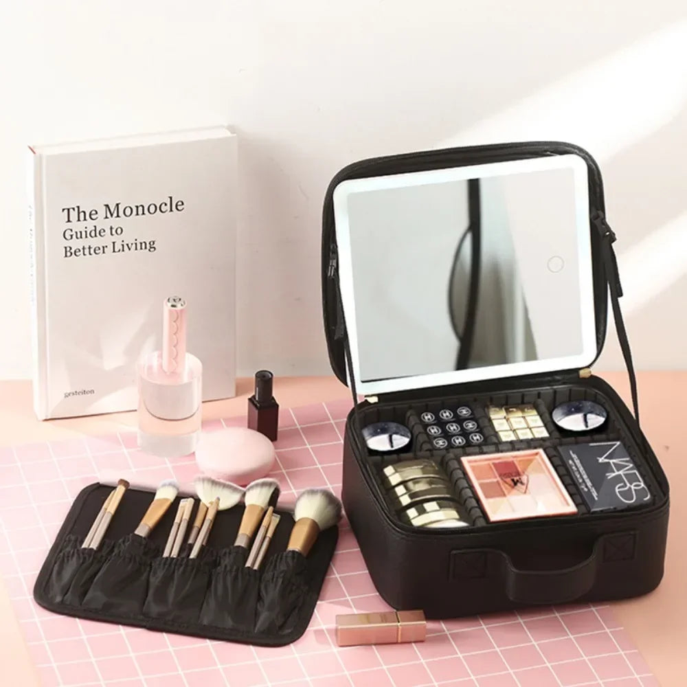 Make-up Organizer mit Spiegelleuchte – deine Beauty-Oase to go!