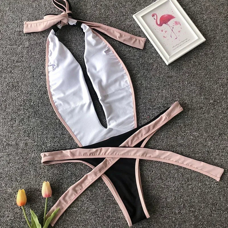 Wickel-Monokini mit Neckholder – feminin, elegant & perfekt für den Sommer