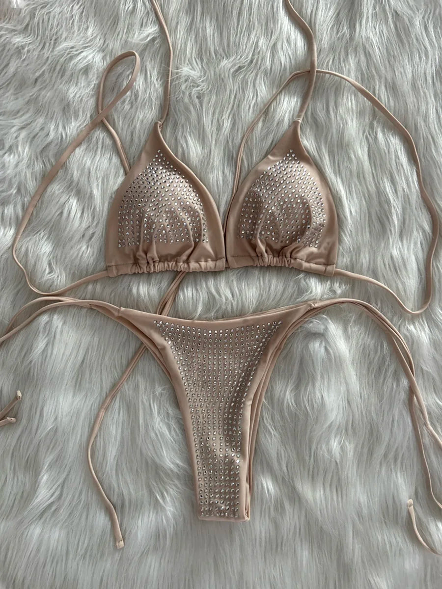 Glitzer Bikini-Set mit Pailletten – Glamour für Strand & Pool