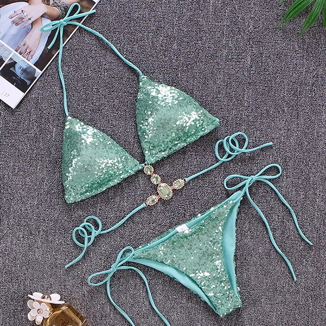 Pailletten & Diamant Bikini – ultra sexy, glitzernd & auffällig elegant
