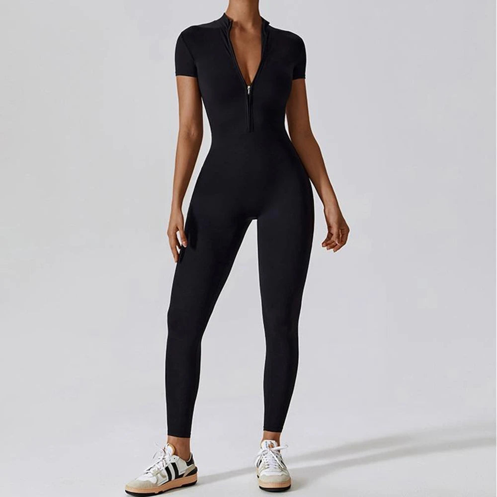Slim Fit Zipper Jumpsuit – Feminine Power in One Piece