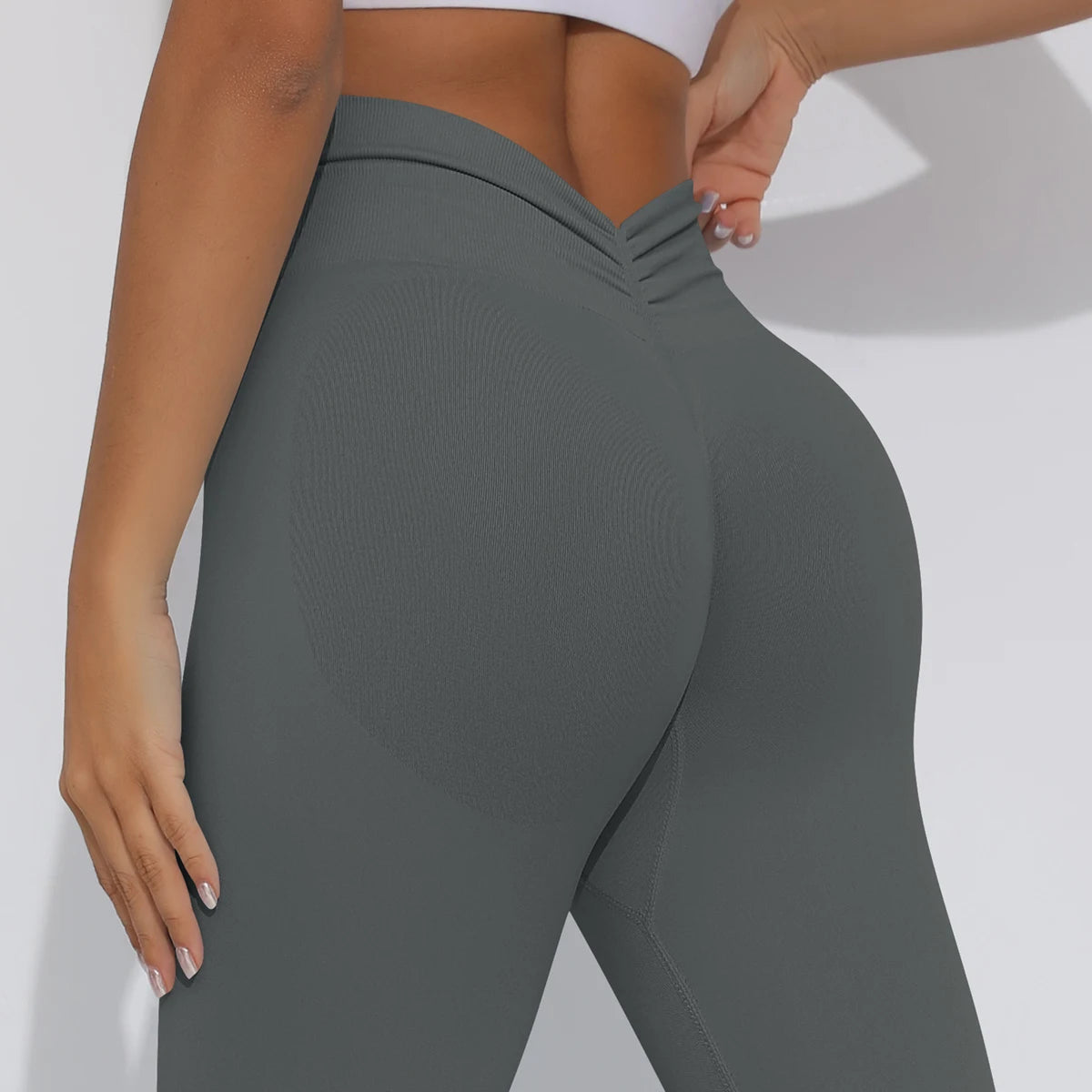 V-Butt Yoga Leggings – High-Waist Fitnesshose mit Push-Up-Effekt