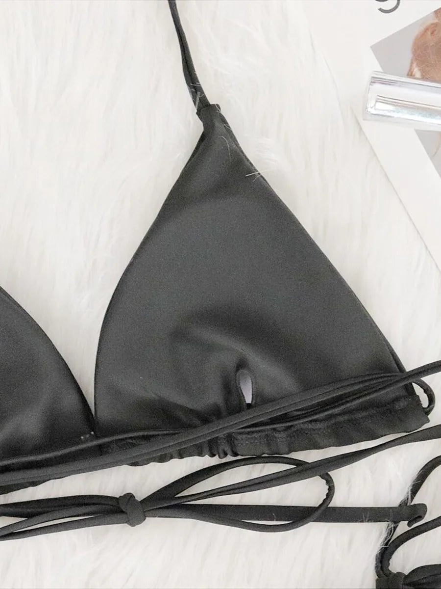 Glitzer Bikini-Set mit Pailletten – Glamour für Strand & Pool