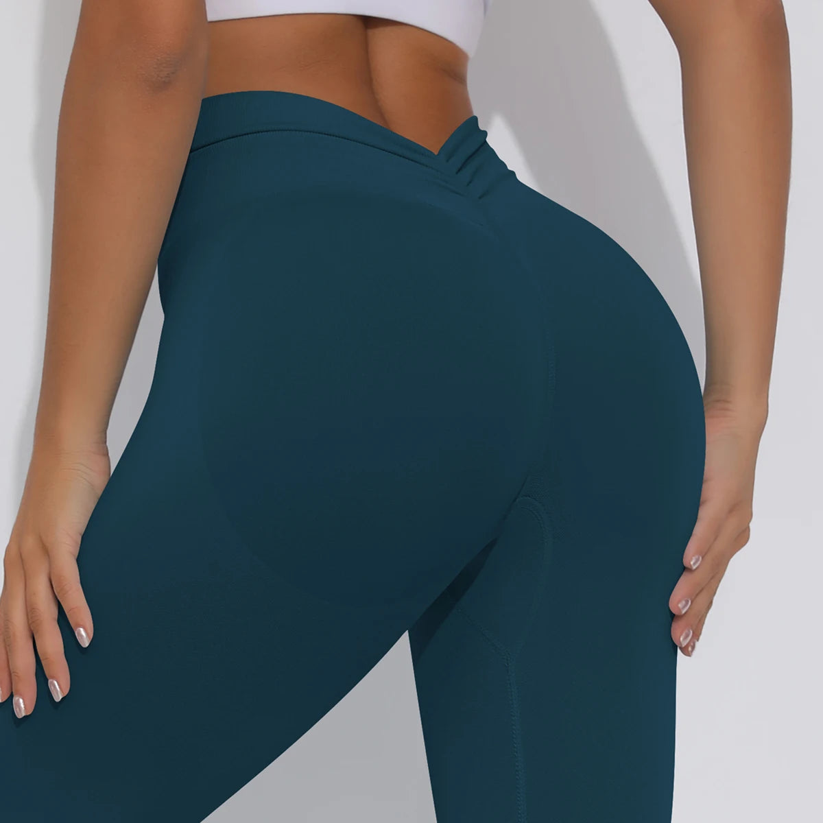 V-Butt Yoga Leggings – High-Waist Fitnesshose mit Push-Up-Effekt