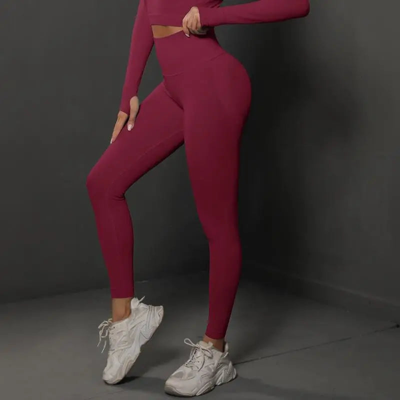 Nahtlose Fitness-Leggings – Push-Up & Hohe Taille für Perfekten Halt