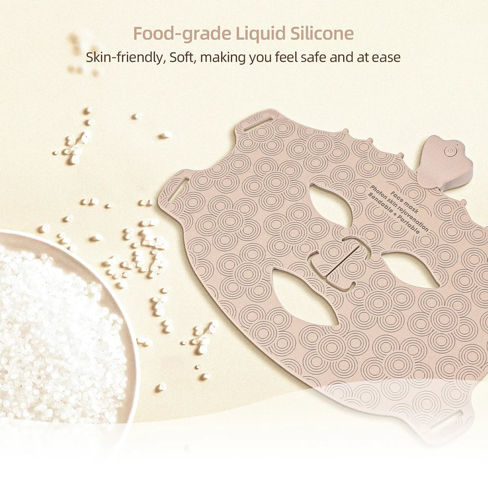 7-Farben Photon Silikon LED-Gesichtsmaske – Kabellose Rotlichttherapie für Hautpflege & Anti-Aging