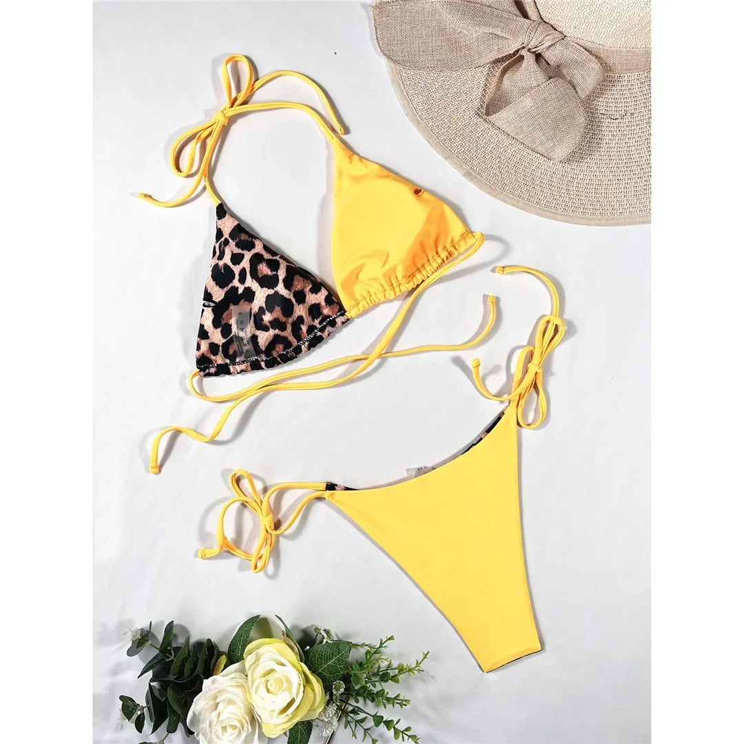 Leopard Satin Bikini-Set – wild, glänzend & ultra feminin