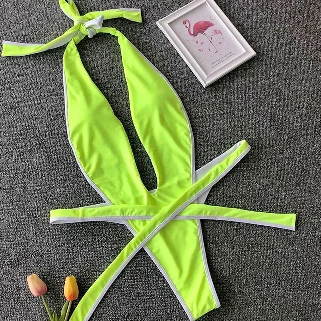 Wickel-Monokini mit Neckholder – feminin, elegant & perfekt für den Sommer