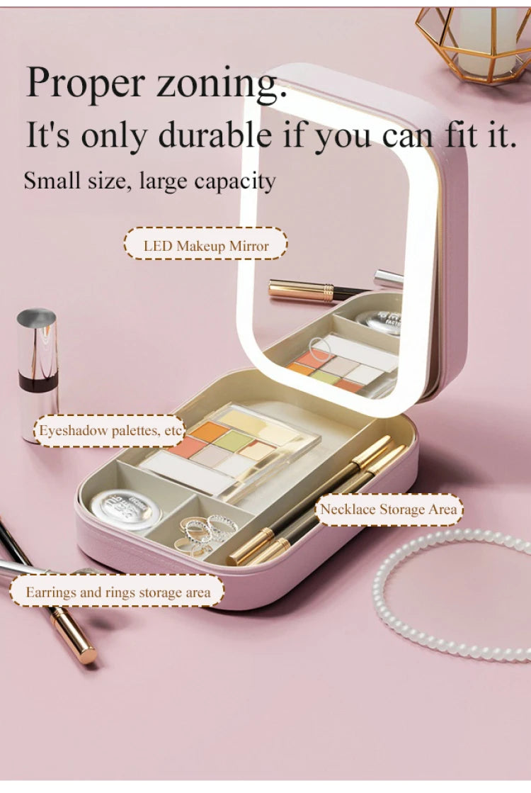 Make-up Aufbewahrungsbox mit LED-Spiegel – Dein Beauty-Must-have für unterwegs! 💋