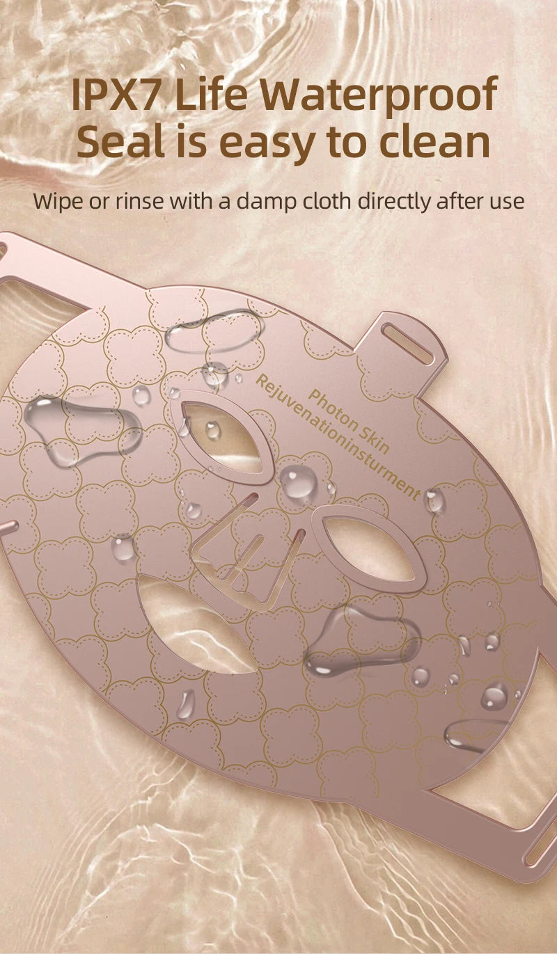 4-in-1 Rote LED-Lichttherapie Maske – Flexible Silikonmaske für Hautverjüngung & Anti-Aging