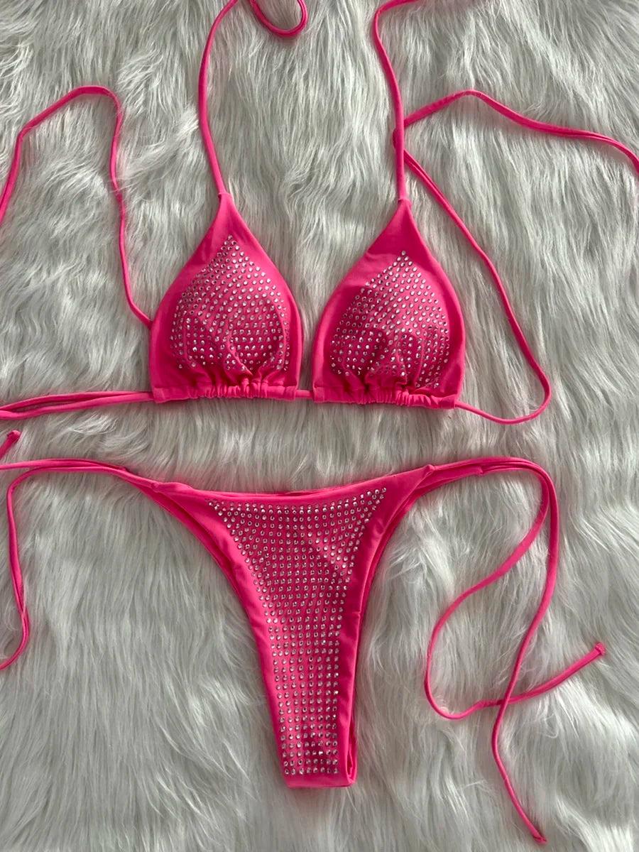 Glitzer Bikini-Set mit Pailletten – Glamour für Strand & Pool