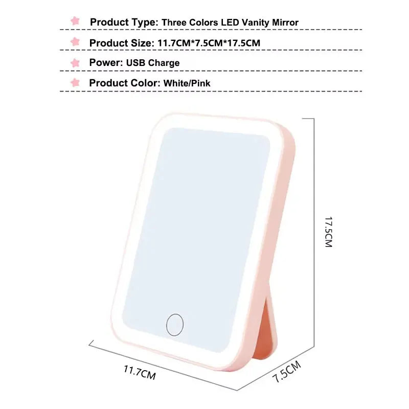 3‑Farben LED Kosmetikspiegel mit Touchscreen – Dein Beauty-Glow to go! ✨