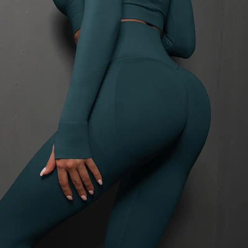 Nahtlose Fitness-Leggings – Push-Up & Hohe Taille für Perfekten Halt