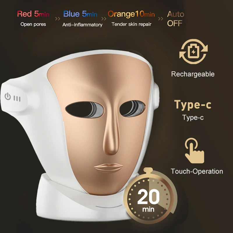 VanCostar Premium LED-Gesichtsmaske mit 807 LEDs & Rotlicht-Therapie – Dein persönliches Luxus-Spa zuhause! ✨