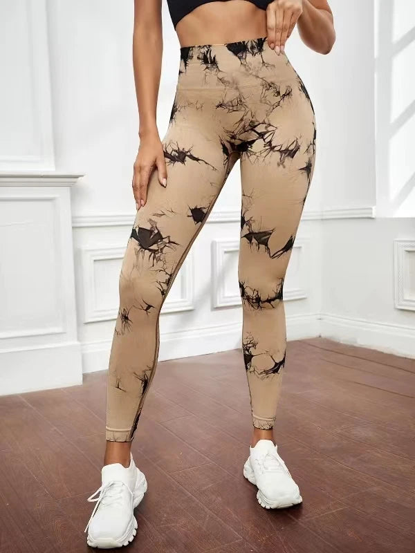 Tie-Dye Yoga Leggings – Stylisch, Figurformend & Super Bequem