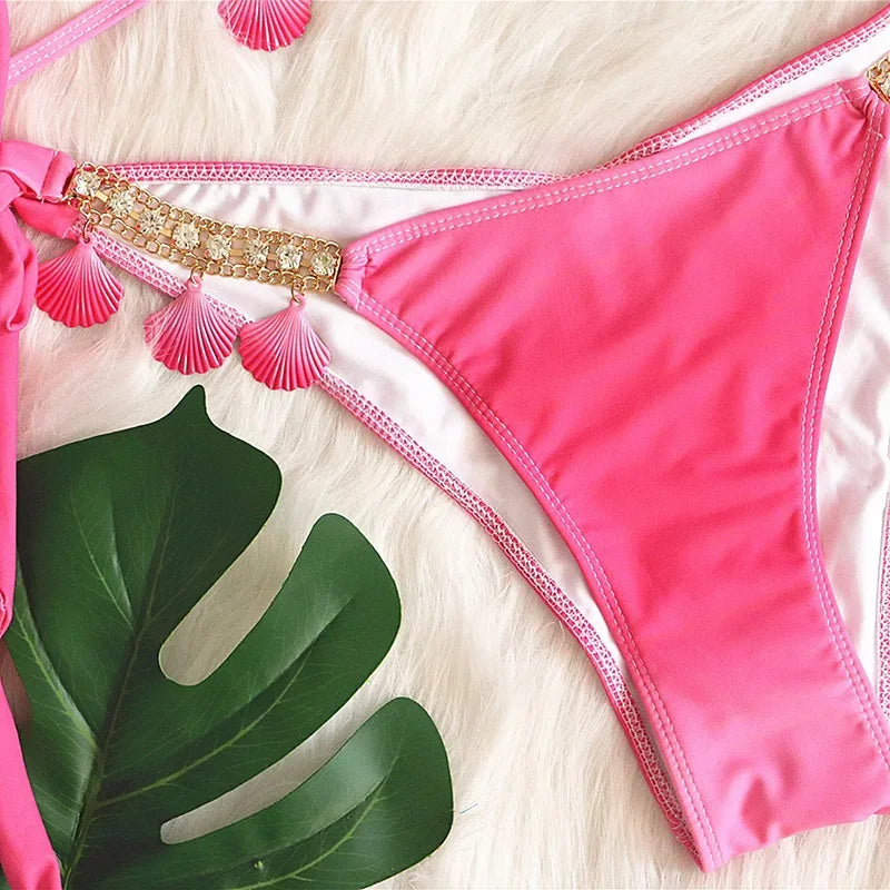 Shell-Diamond Bikini – luxuriös, verspielt & absolut strandtauglich