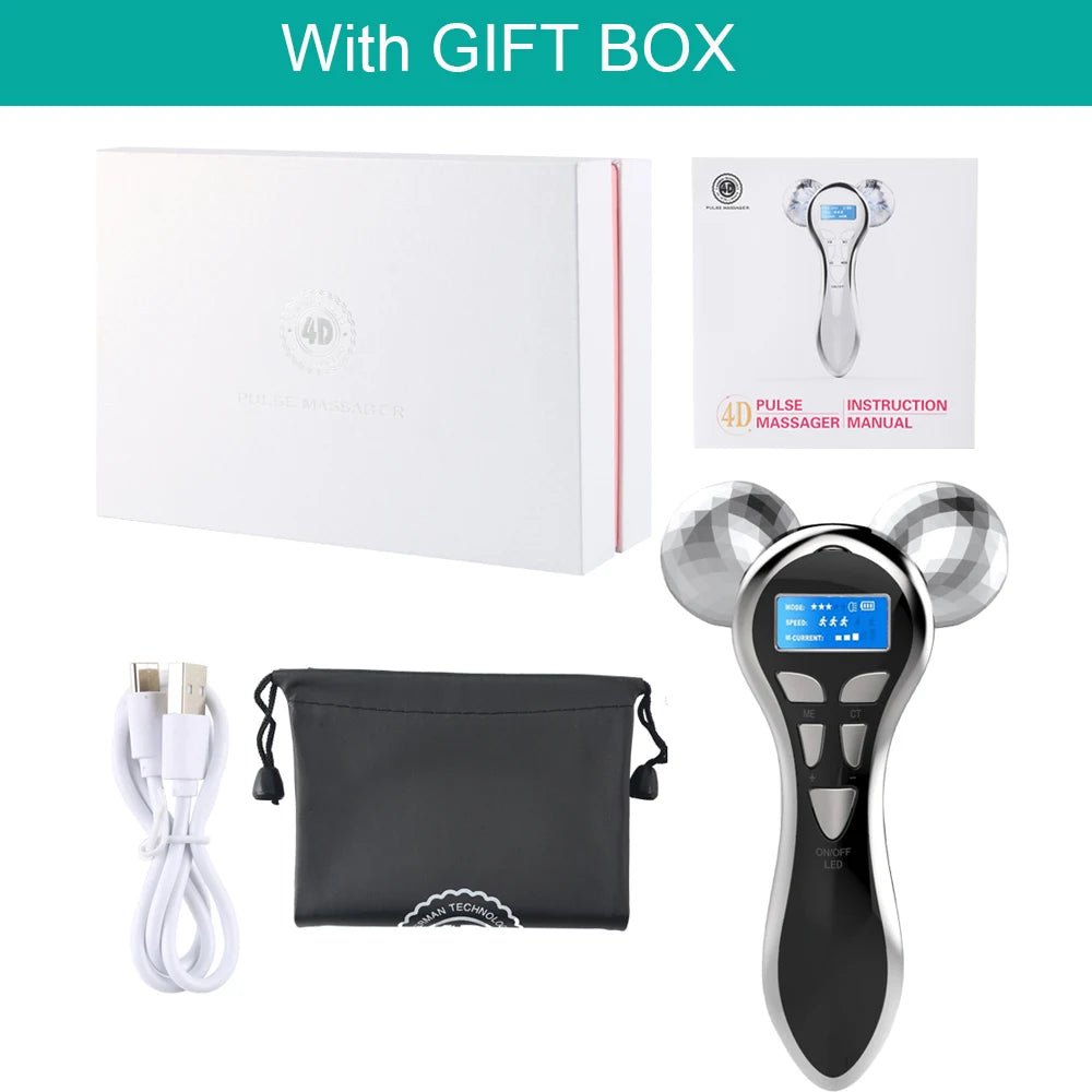 4D EMS Gesichts-Massagegerät – V-Lifting für Gesicht, Hals & Körper