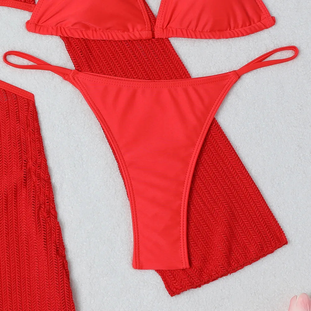 Bikini-Set mit Mesh Cover-Up – sexy, vielseitig & perfekt für deinen Beach-Look