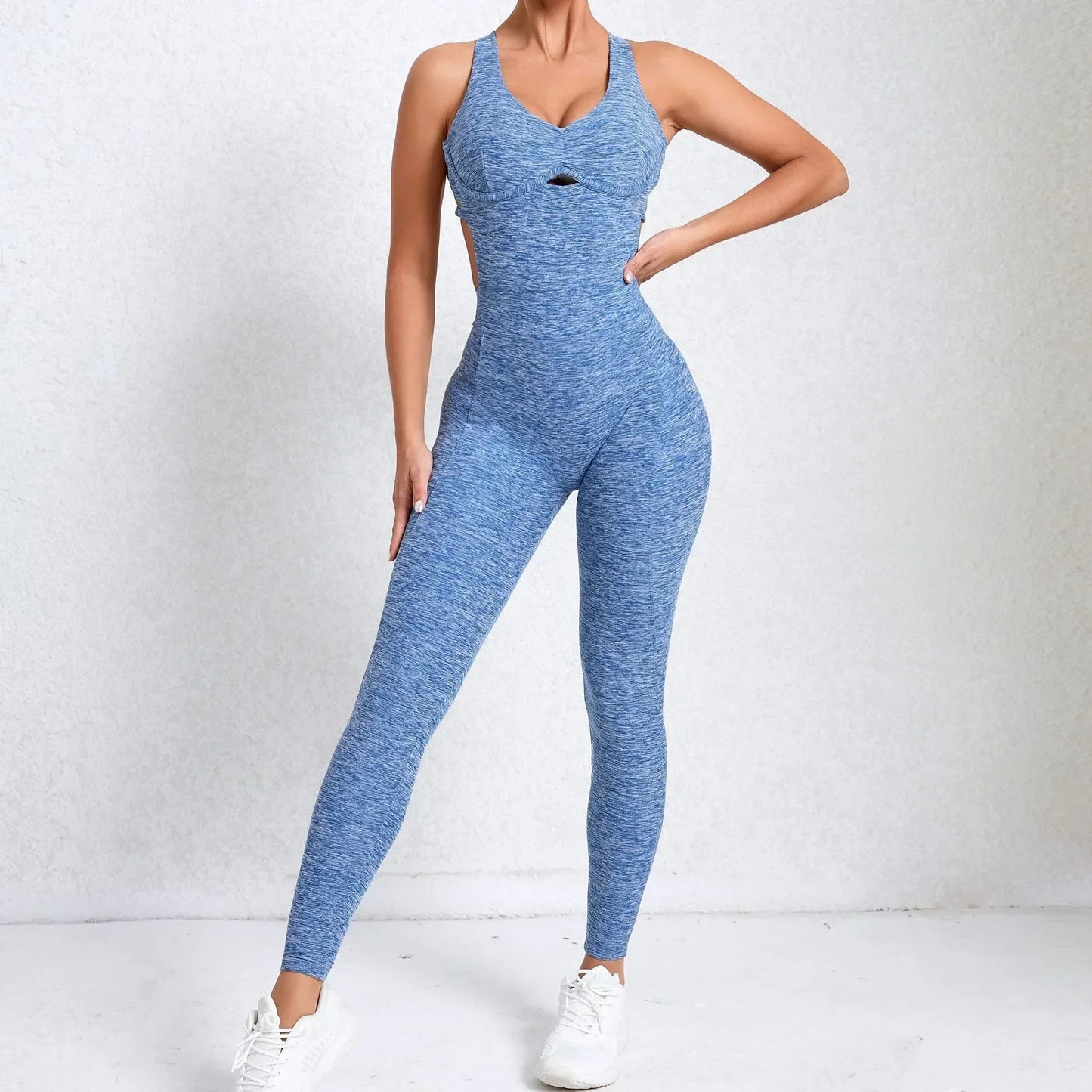 Seamless Yoga Jumpsuit – Sculpted Fit & Feminine Flow