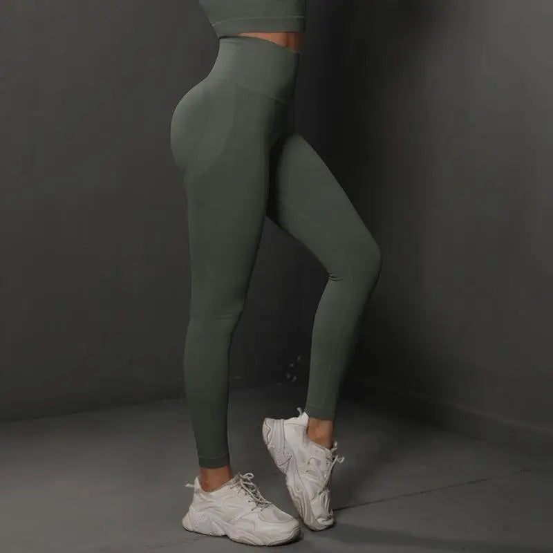 Nahtlose Fitness-Leggings – Push-Up & Hohe Taille für Perfekten Halt