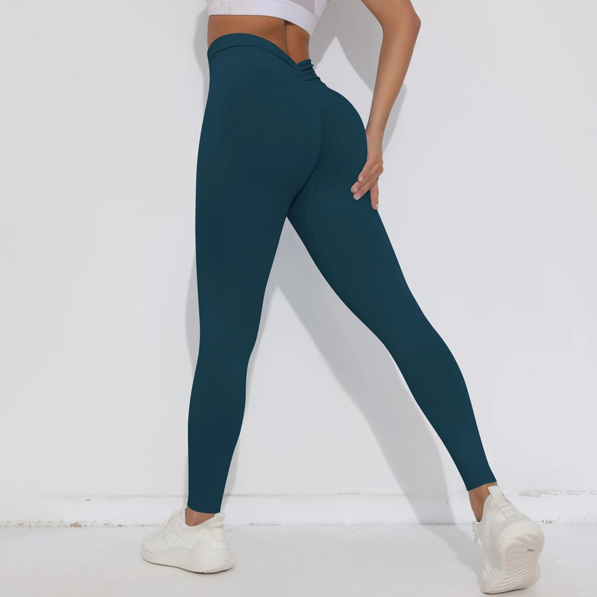 V-Butt Yoga Leggings – High-Waist Fitnesshose mit Push-Up-Effekt