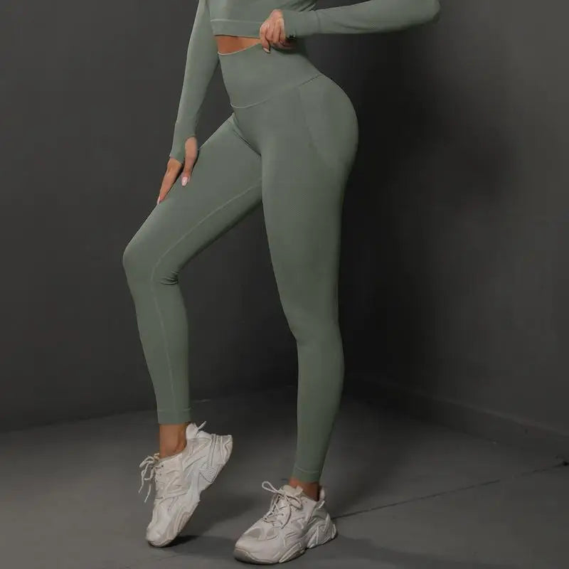 Nahtlose Fitness-Leggings – Push-Up & Hohe Taille für Perfekten Halt
