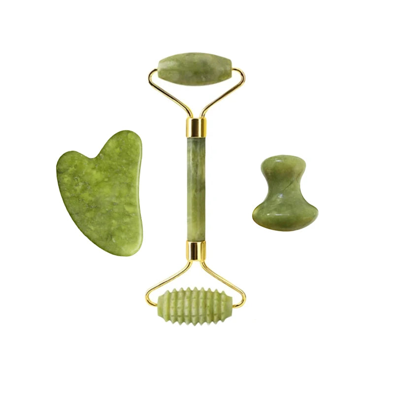 100 % Naturstein Gua Sha & Jade Roller Set – Pure Beauty. Natürlich gepflegt.
