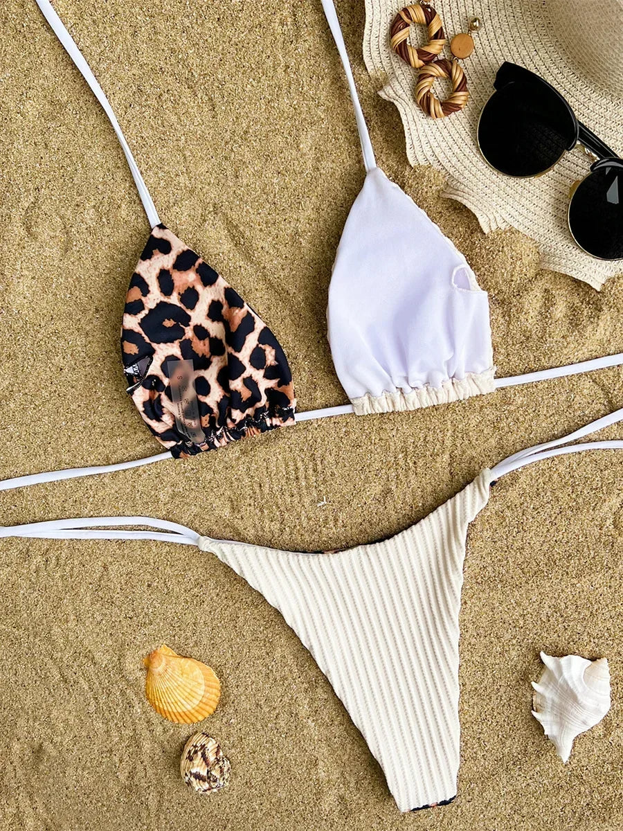 Leopard Satin Bikini-Set – wild, glänzend & ultra feminin