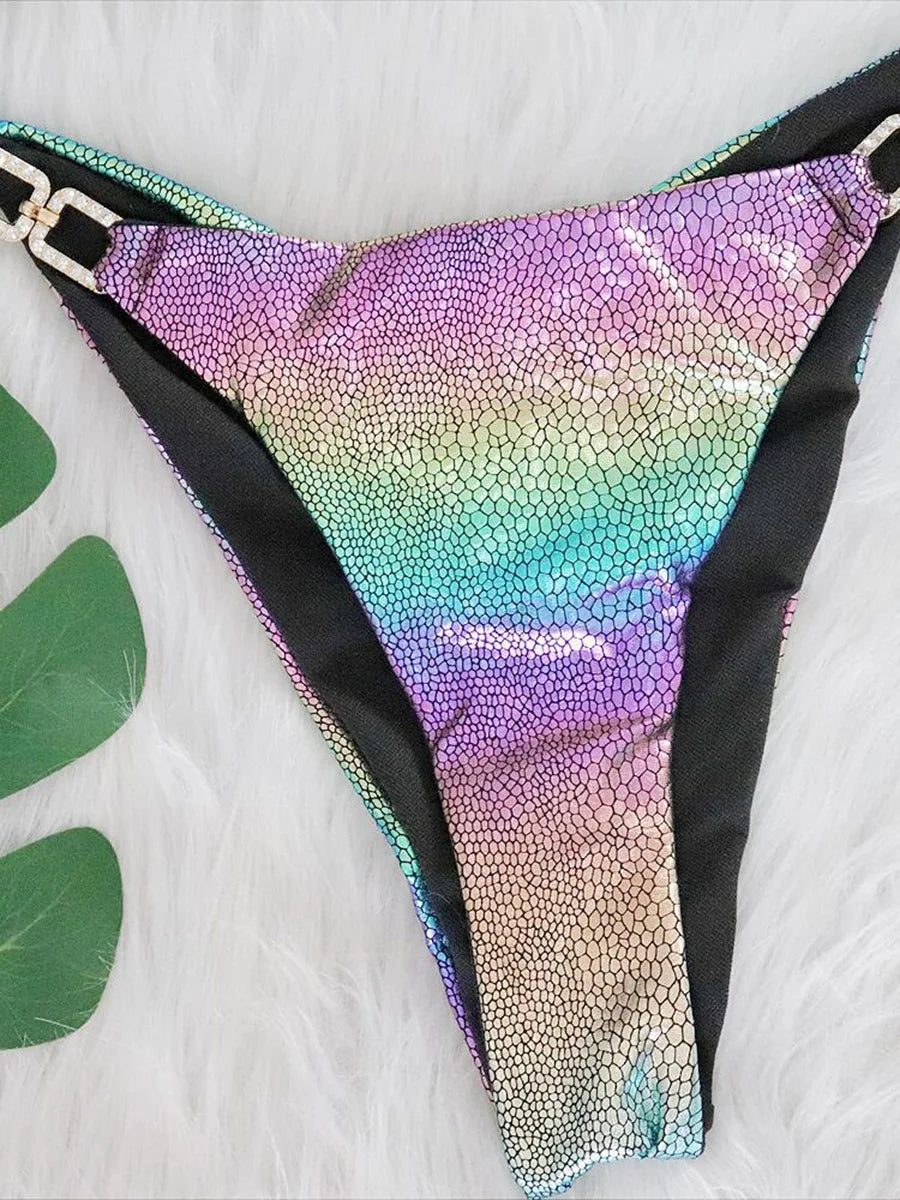 Gradient Snake Bikini – glänzend, wild & ultra feminin