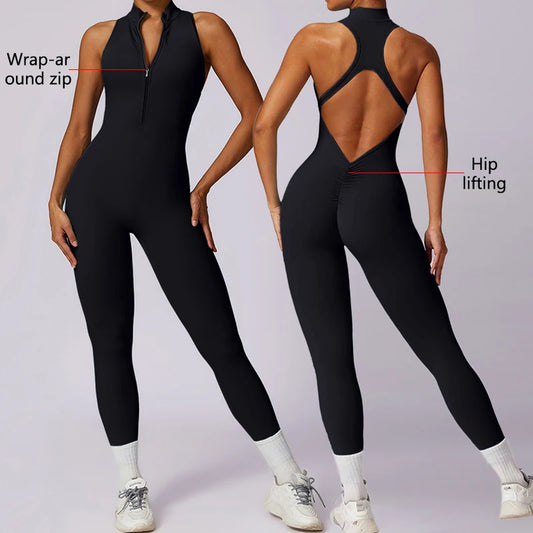 Rückenfreier Sport-Jumpsuit – Sexy, Funktional & Perfekt für dein Workout