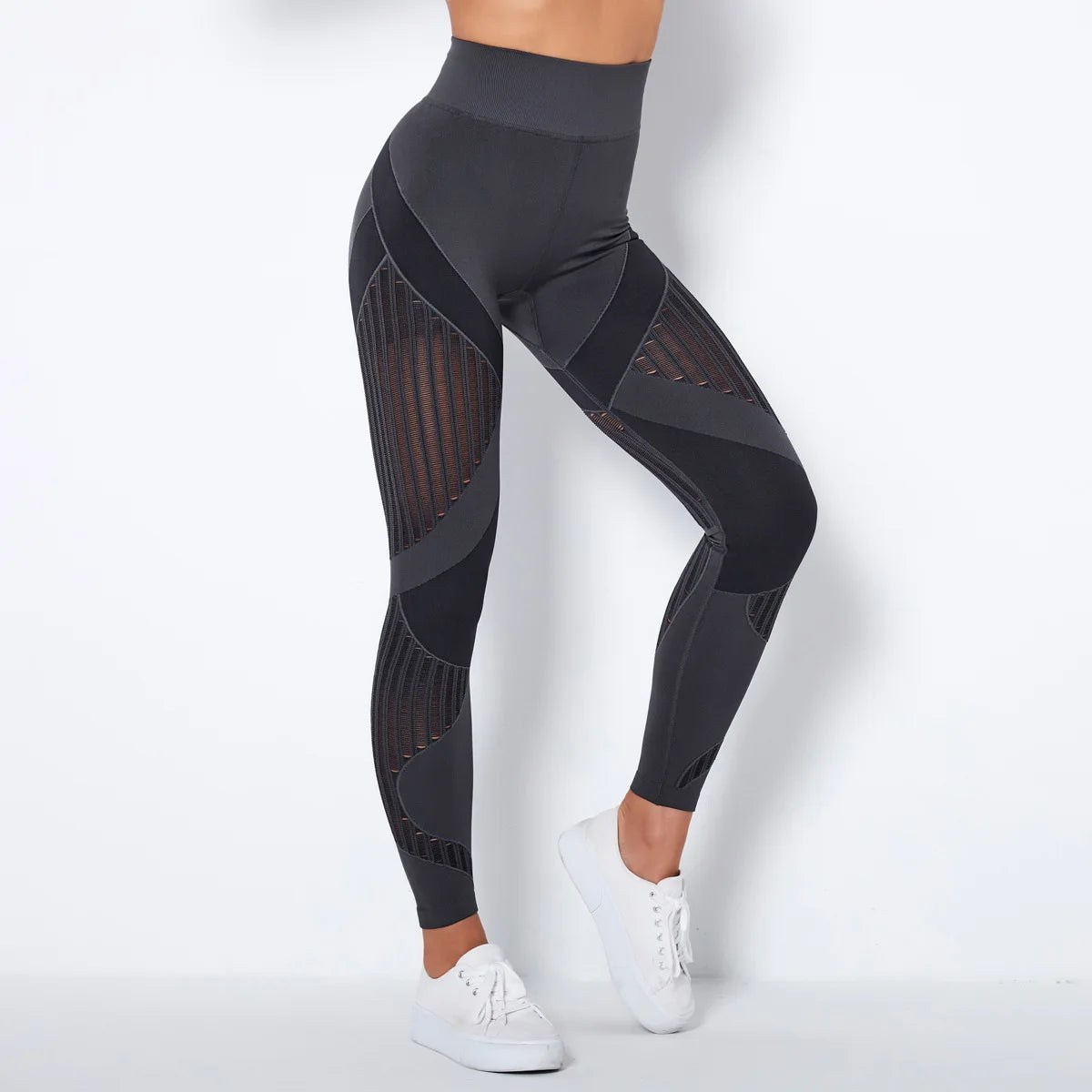 Seamless Knitted High‑Waist Leggings – Quick‑Dry & Hip‑Lifting Power