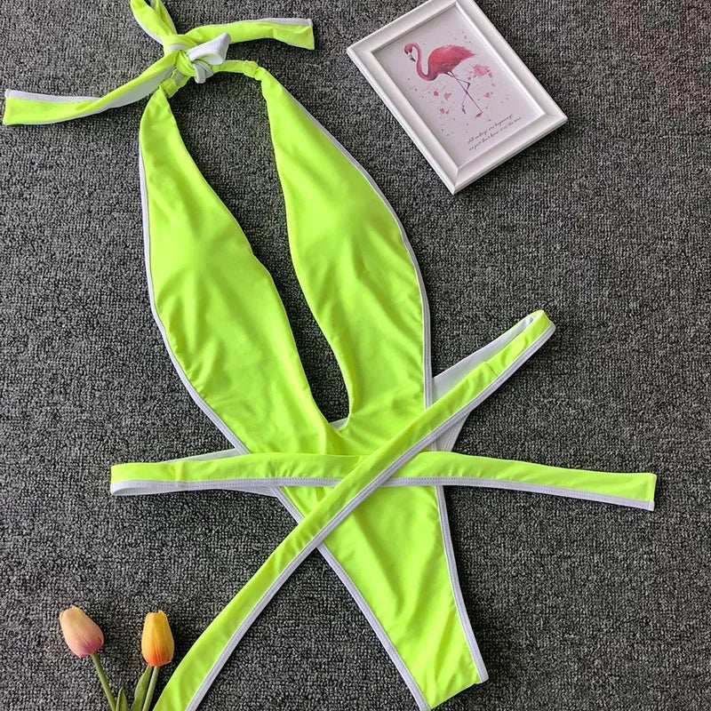 Wickel-Monokini mit Neckholder – feminin, elegant & perfekt für den Sommer