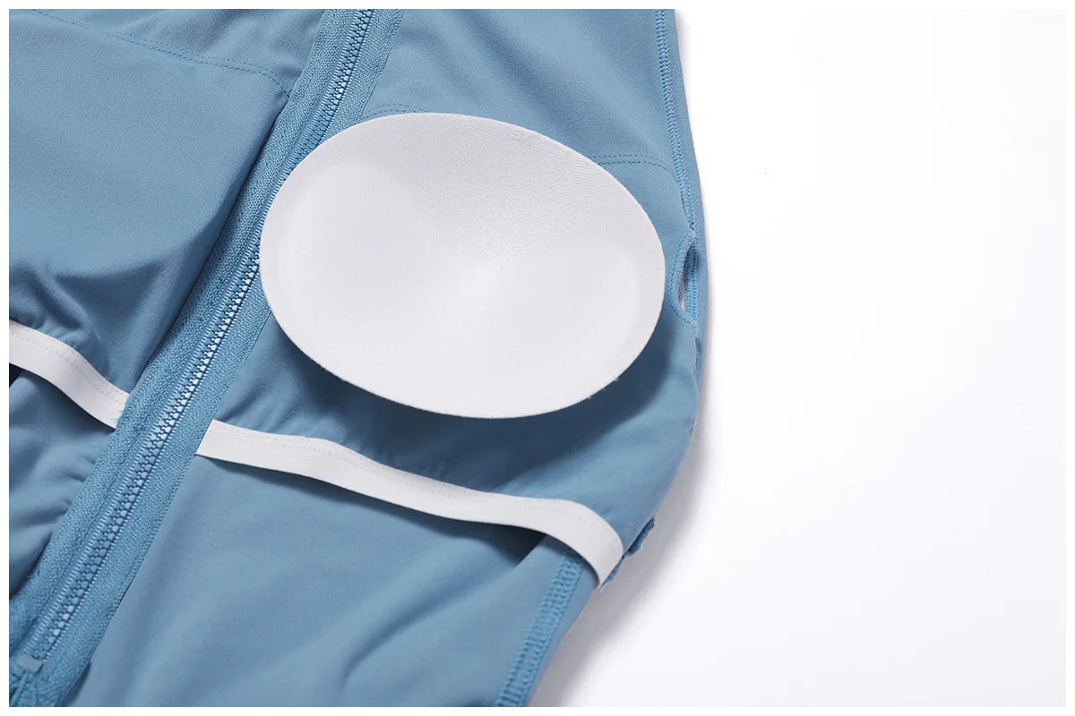 Zipper Yoga Overall – Figurbetonter Sport-Overall für Fitness, Pilates & Workout