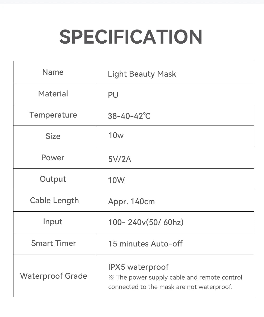 ANLAN LED Gesichtsmaske – 5 Farben für strahlend schöne Haut ✨