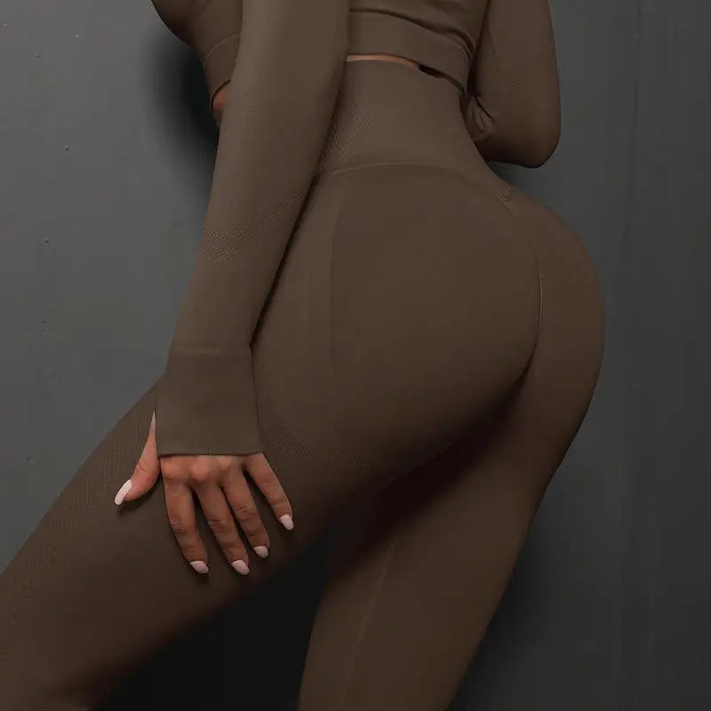 Nahtlose Fitness-Leggings – Push-Up & Hohe Taille für Perfekten Halt