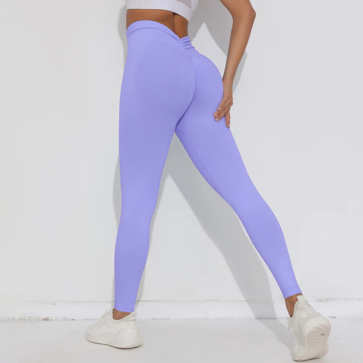 V-Butt Yoga Leggings – High-Waist Fitnesshose mit Push-Up-Effekt
